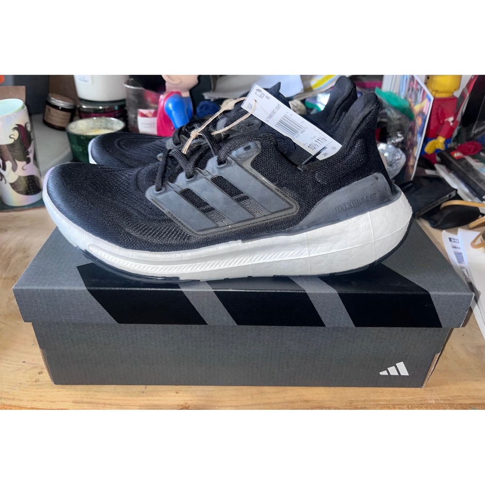 Adidas Ultraboost Light Mens Running Shoes Core Black Grey GY9351 Size 10M NWT